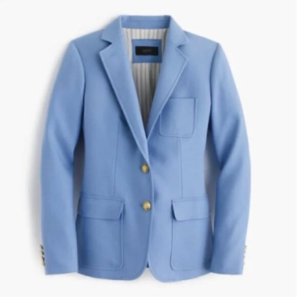 J. Crew 1035 Rhodes Italian Wool Baby Light Blue Blazer Jacket Size 10T - Picture 3 of 14
